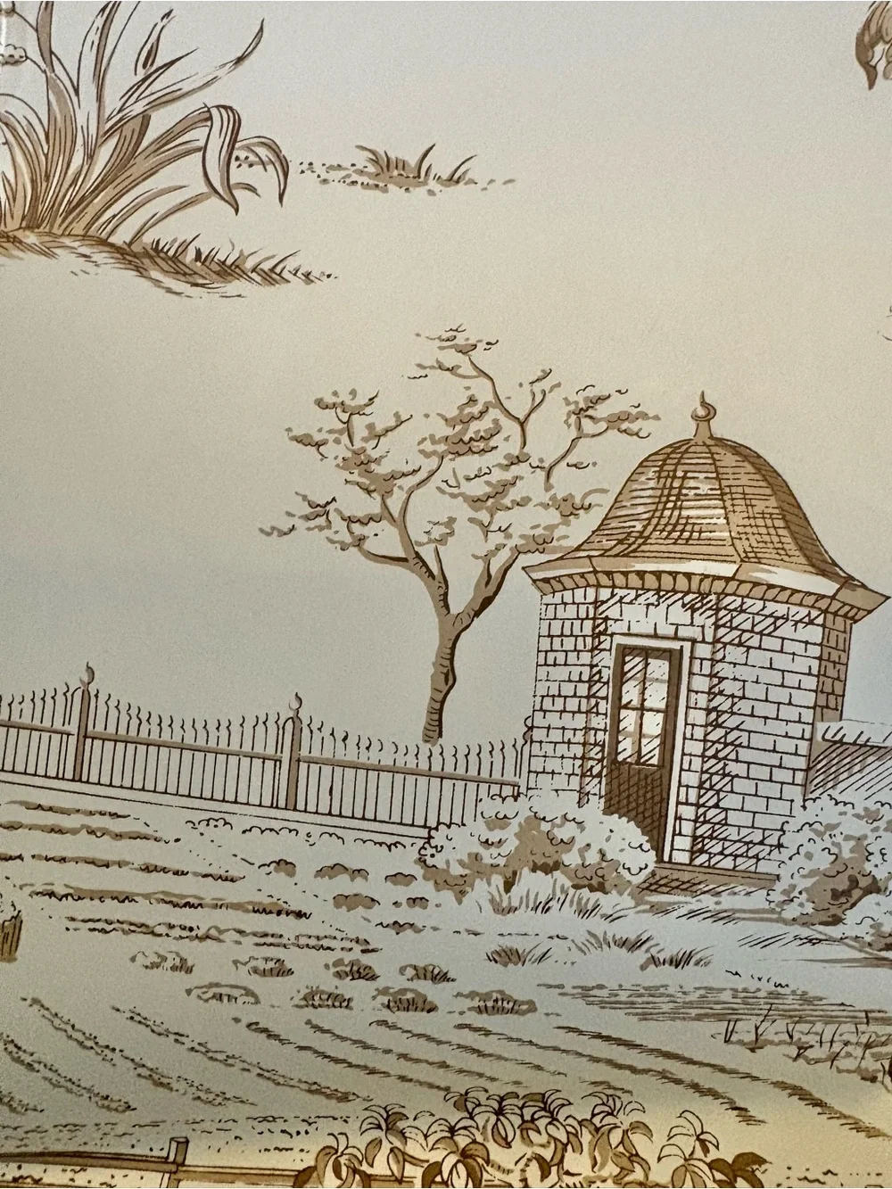 Brunschwig et & Fils Mount Vernon neutral vintage wallpaper
